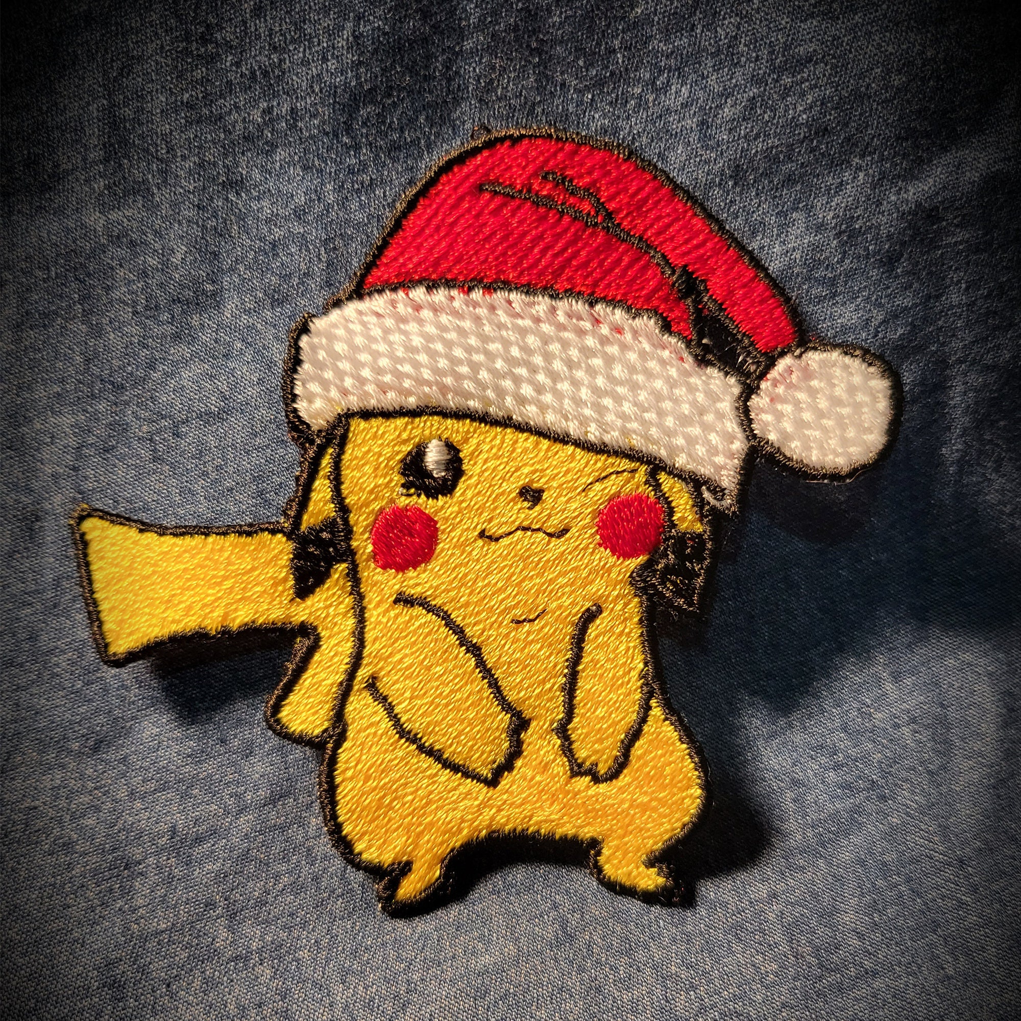 Pikachu Wearing Santa Hat Patch - Etsy