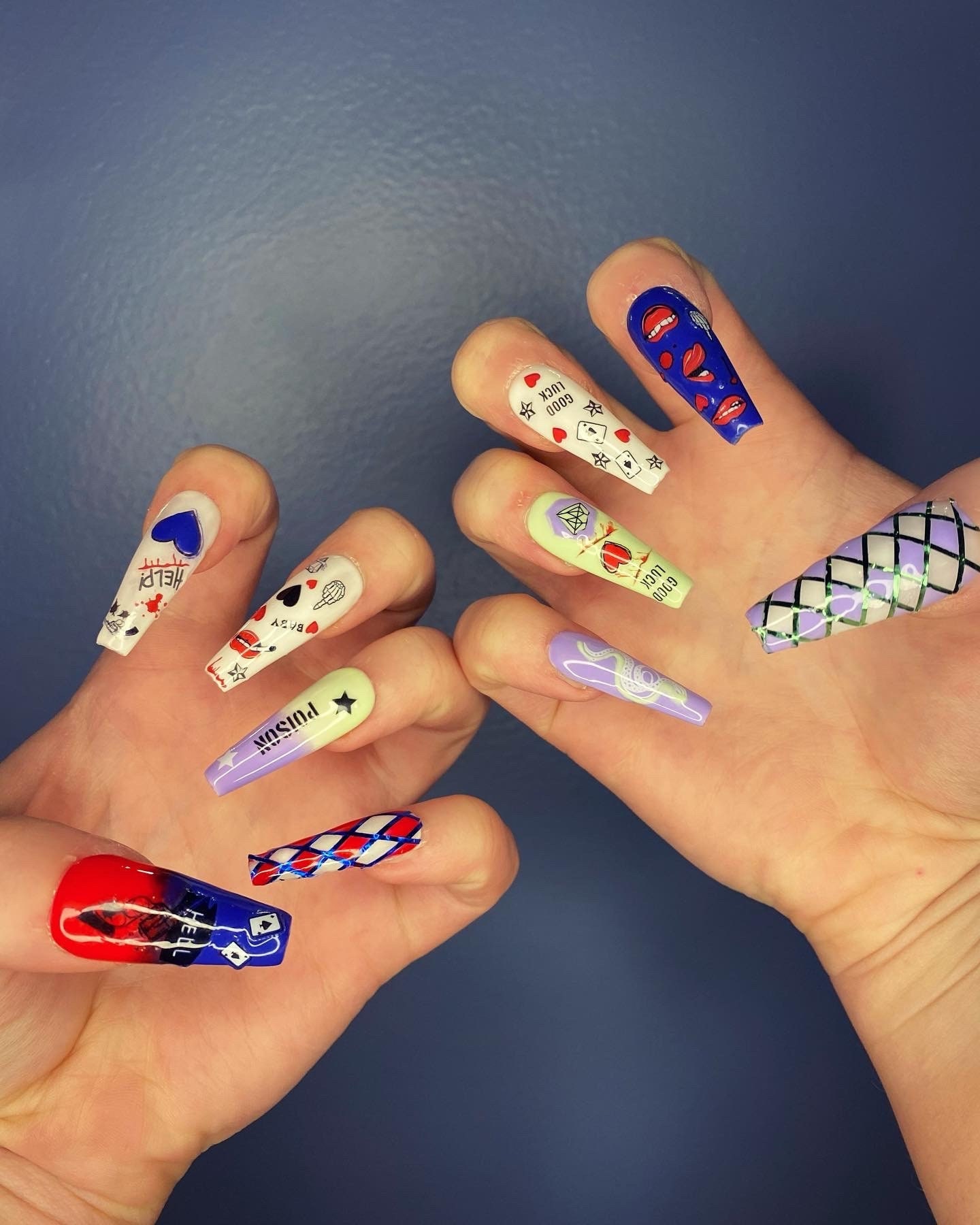 Detalle 38+ imagen uñas acrilicas de batman Thptnganamst.edu.vn