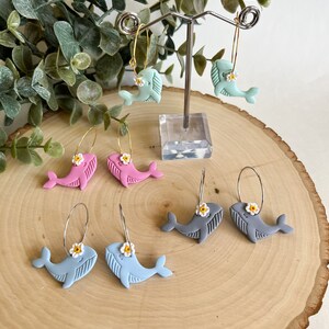 Whale Round Hoop Earrings