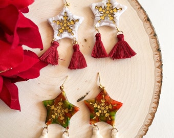 Parol Dangle Earrings | Filipino Christmas Lantern Earrings | Christmas Lantern Earrings