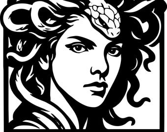 Medusa SVG: Funny Greek Mythology Cut File for Cricut & Silhouette (Digital Download)
