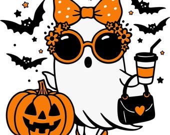 Sassy Boo Ghost SVG: Clipart de taza de café de Halloween (Descarga digital)