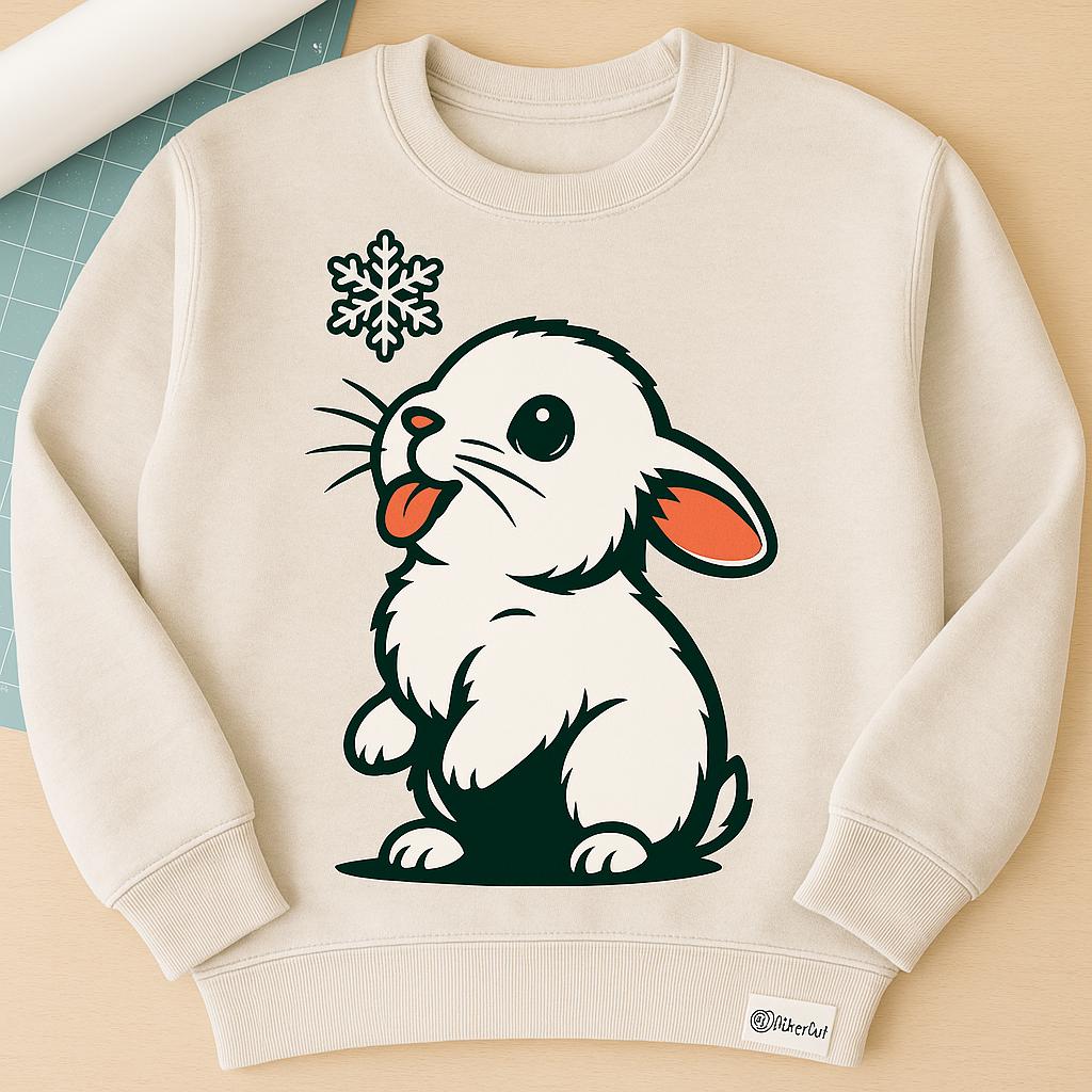 Snow Bunny Clipart | Cute Winter Rabbit Design (SVG PNG DXF) - Etsy