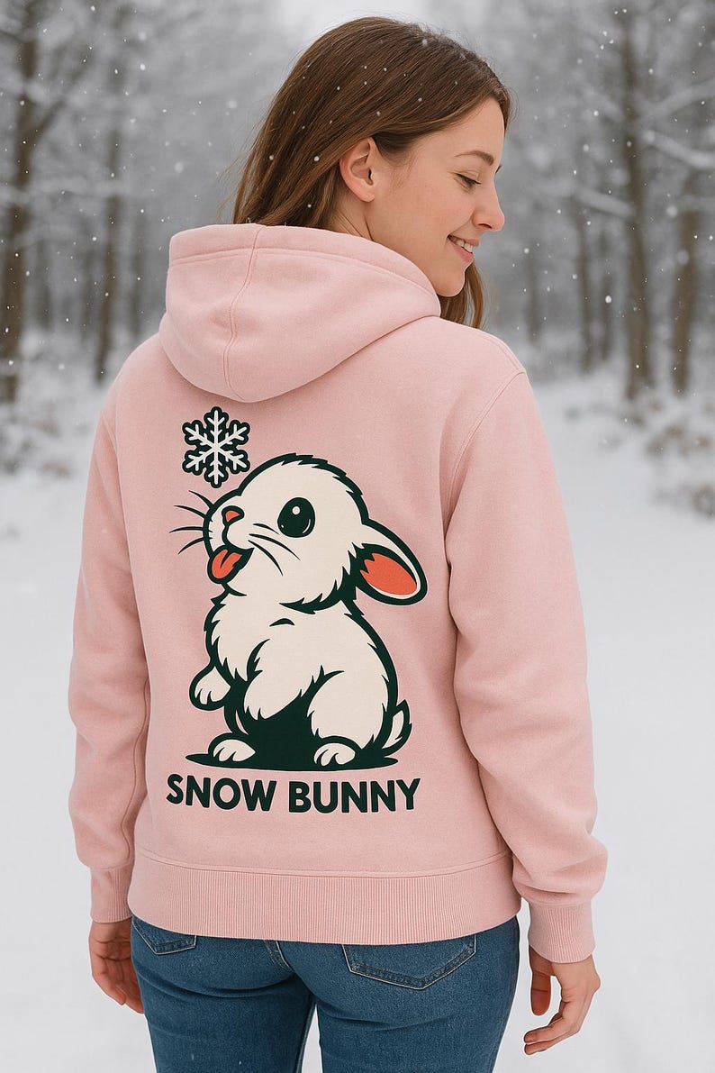 Snow Bunny Clipart | Cute Winter Rabbit Design (SVG PNG DXF) - Etsy