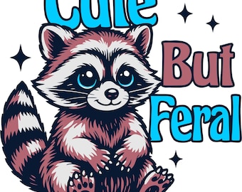 Paquete SVG de mapache salvaje, silueta de Cricut (descarga digital)