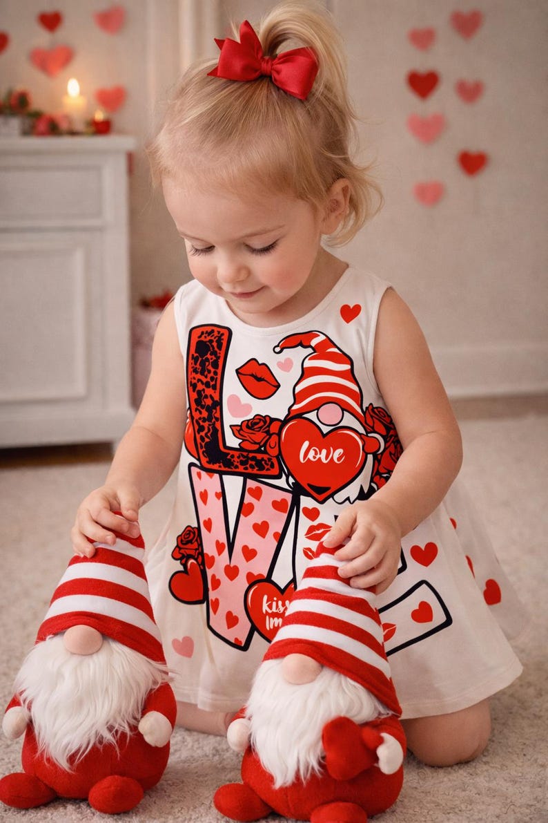 Valentine Gnome Love SVG PNG DXF Cute Gnome Valentines Day Design for ...