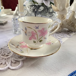 Duchess Teacup and Saucer, English Bone China Tea Set, Vintage Teacup and Saucer, Collectible Teacup set, Tableware