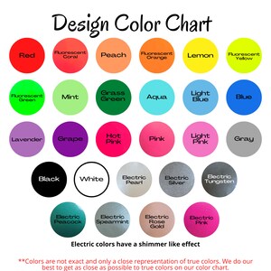 Puede incluir: Carta de colores con 24 opciones de colores diferentes para proyectos de dise&ntilde;o. Los colores incluyen rojo, melocot&oacute;n, lim&oacute;n, coral fluorescente, naranja fluorescente, amarillo fluorescente, verde fluorescente, menta, verde hierba, aqua, azul claro, azul, lavanda, uva, rosa caliente, rosa, rosa claro, gris, negro, blanco, perla el&eacute;ctrica, plata el&eacute;ctrica, tungsteno el&eacute;ctrico, pavo real el&eacute;ctrico, menta el&eacute;ctrica, oro rosa el&eacute;ctrico y rosa el&eacute;ctrico. Los colores el&eacute;ctricos tienen un efecto brillante. Los colores no son exactos y solo una representaci&oacute;n aproximada de los colores reales. Hacemos todo lo posible para acercarnos lo m&aacute;s posible a los colores reales en nuestra carta de colores.