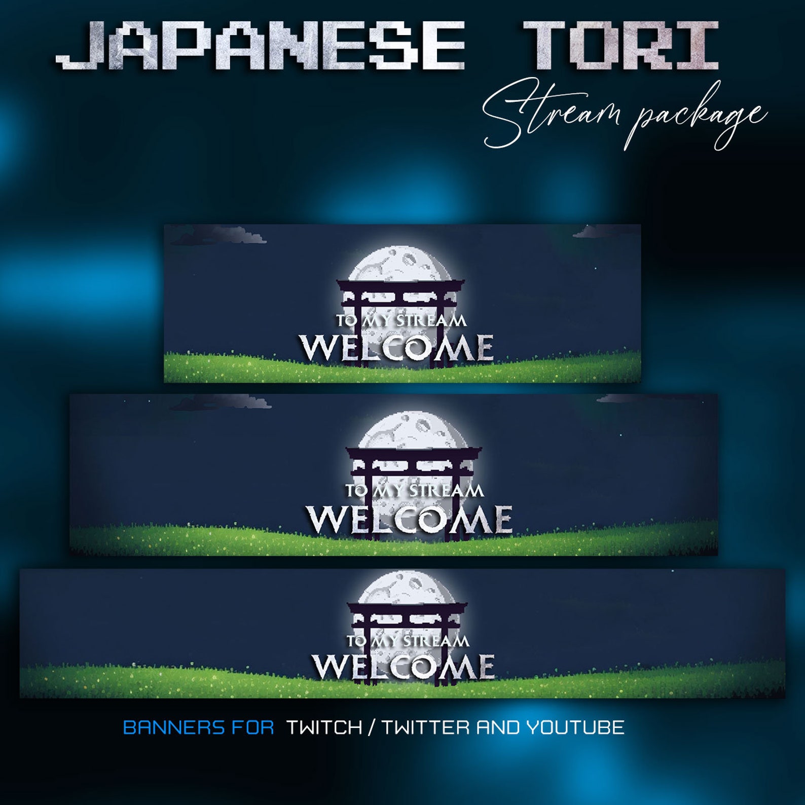 Animated Stream Package Japanese Gate Twitch Overlay Animated Alerts ...