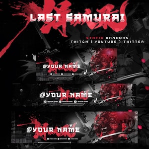 Premium Last Samurai Twitch Overlays for Streamers Full Twitch Package ...