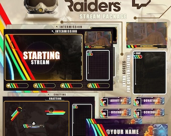 ARC Raiders Stream Overlay Intermission Chatting Screens Webcam Alerts Full stream Pack Stream Elements Setup