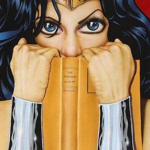 The Confident Woman – Wonder Woman-Inspired Canvas Giclée Print (20&quot;x30&quot;)