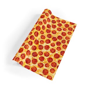 Pizza Wrapping Paper Roll, Foodie Gift Wrap Roll, Pepperoni Pizza Print Gift Wrap, Italian Food Wrapping Paper, Culinary Gift Wrap, Pizza