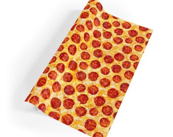 Rolka papieru do pakowania pizzy, rolka papieru do pakowania prezentów Foodie, papier do pakowania prezentów z nadrukiem pizzy Pepperoni, włoski papier do pakowania żywności, papier do pakowania prezentów kulinarnych, pizza