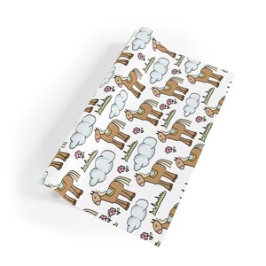 Papier do pakowania koni, rolka papieru prezentowego dla miłośników jeździectwa, prezent urodzinowy, wyjątkowe opakowanie świąteczne, rzemiosło miłośników zwierząt