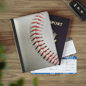 RFID-Blocking, Weiß und Rot, Baseball- oder Softball-Passhülle