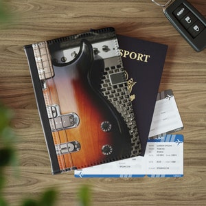 RFID-Blocking, Electric Guitar, Amplifier, Amp, Guitar Passport Cover (Optional Personalization)