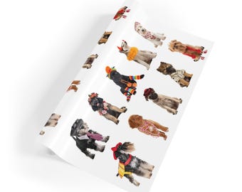 Dog Lovers Wrapping Paper Roll, Cute Animal Gift Wrap, Pet Owners Present Wrap, Puppy Themed Craft Paper, Canine Gift Packaging, Photo Dogs