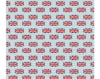 Union Jack Flag Pattern Fabric by Yard