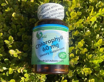 Chlorophyll Capsules: 60 mg + 200 mg Green Blend | Organic