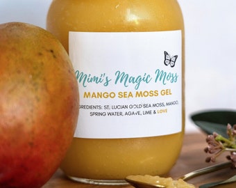 Mango Sea Moss Gel, Organic Premium Flavored | Made Fresh