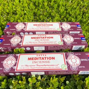 Meditation Incense Sticks, Warm & Sweet Scent, Satya Incense Sticks