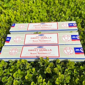Satya Nag Champa: Sweet Vanilla Incense Sticks | 3 boxes, 45g