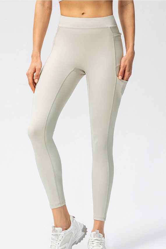 Drawstring Exposed Seam Sports Leggings 