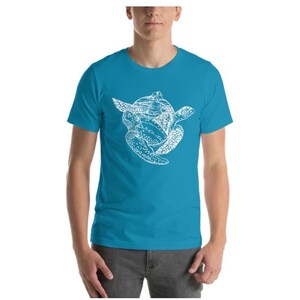 Schildkröte am Strand Unisex Tshirt