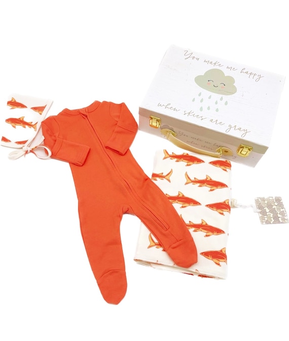 Piece Organic Kate Quinn Organics Designer Baby Boy/girl Shark