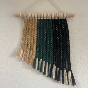 Asymmetrical Multi-Color Macrame Wall Hanging
