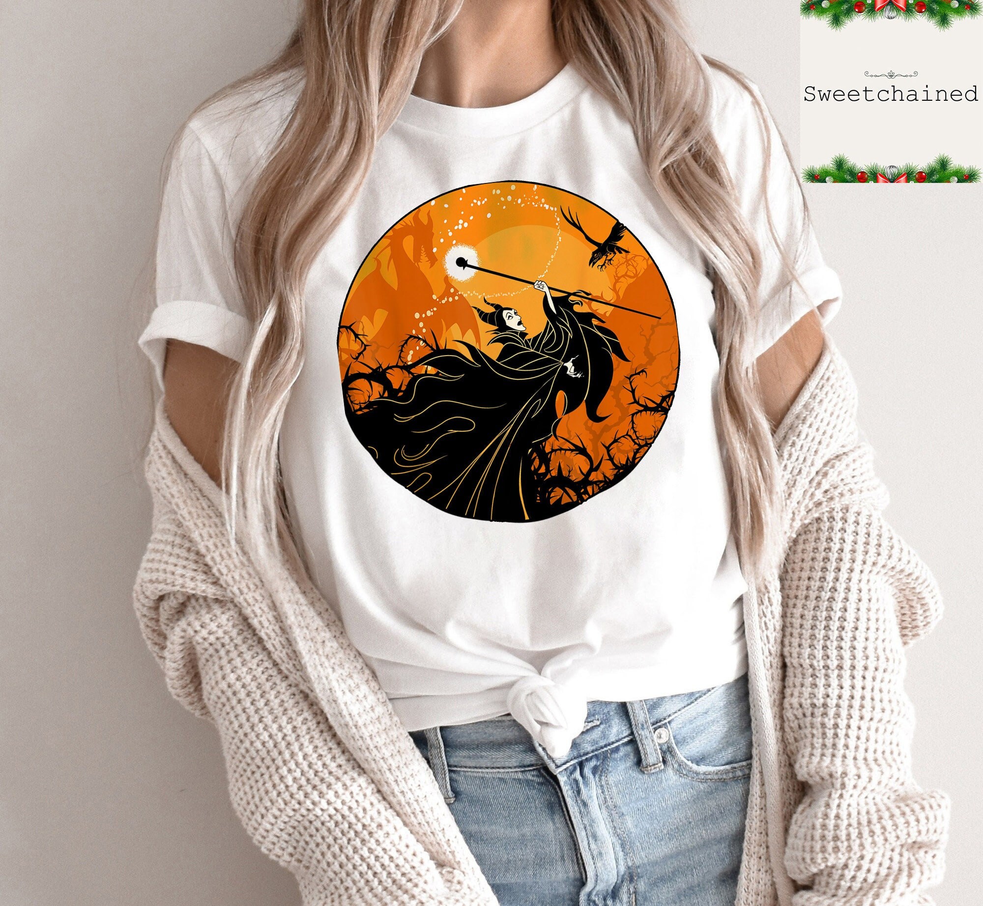 Discover Disney Villains Halloween Maleficent Silhouette T-Shirt