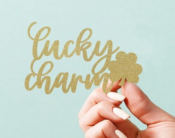 Lucky Charm Svg File, St Patricks Day SVG PNG, Lucky Charm Topper