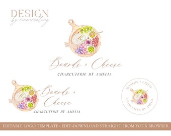 Charcuterie Logo, Grazing Board Logo, Cheese Board Logo