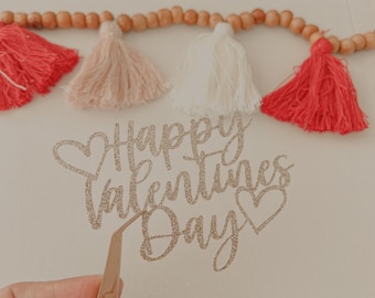 Happy Valentines Day Topper File, Happy Valentines Day SVG PNG, Happy Valentines Day Topper