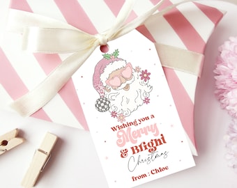 Christmas Gift Tag, Merry and Bright Gift Tag