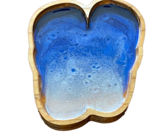 Flip Flop Epoxy Ocean Desk Valet Ring Key Tray - 5" x 6.5"