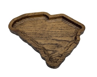 South Carolina State Carved Desk Valet Catch Tray - 7" x 9"