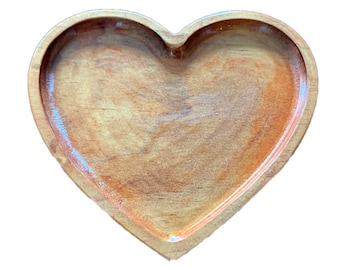 Heart Desk Valet Ring Key Tray - 6" x 6"