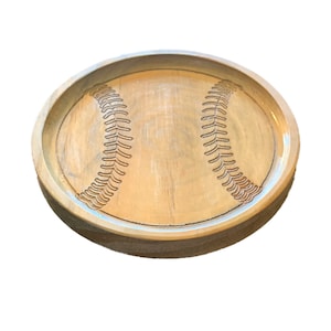 Baseball Desk Valet Key Tray - 6" x 6"