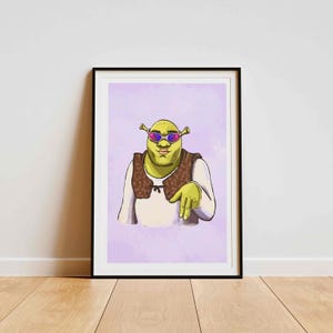 SHREK-Poster, Shrek-Meme, digitale Illustration, druckbares Poster, DIGITALER Download