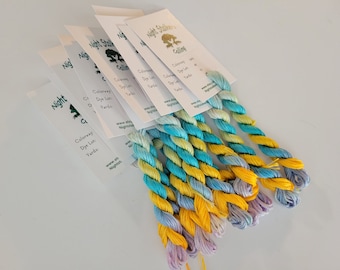 Sally- December mystery floss, Hand Dyed Floss, Variegated Thread, Cross Stitch, Embroidery, Overdyed, Supplies