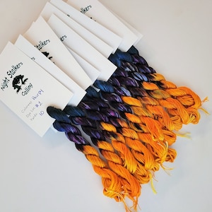 Harpy- 6 Strand DMC Floss, Hand Dyed, Overdyed, Variegated, Cross Stitch Thread, Embroidery