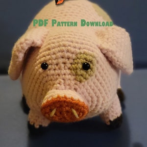 PDF CROCHET PATTERN - Waddles the Pig