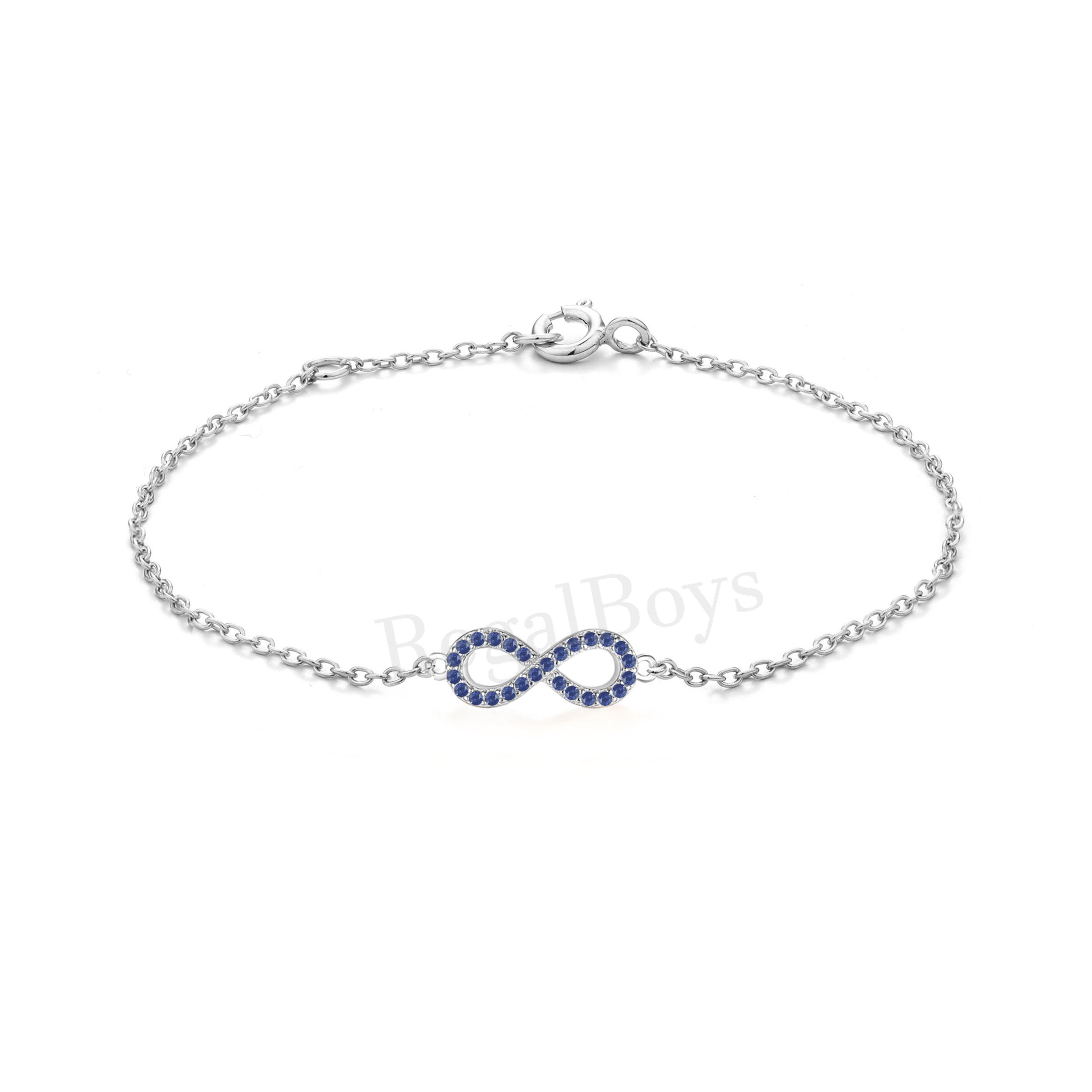 Sapphire infinity hotsell bracelet