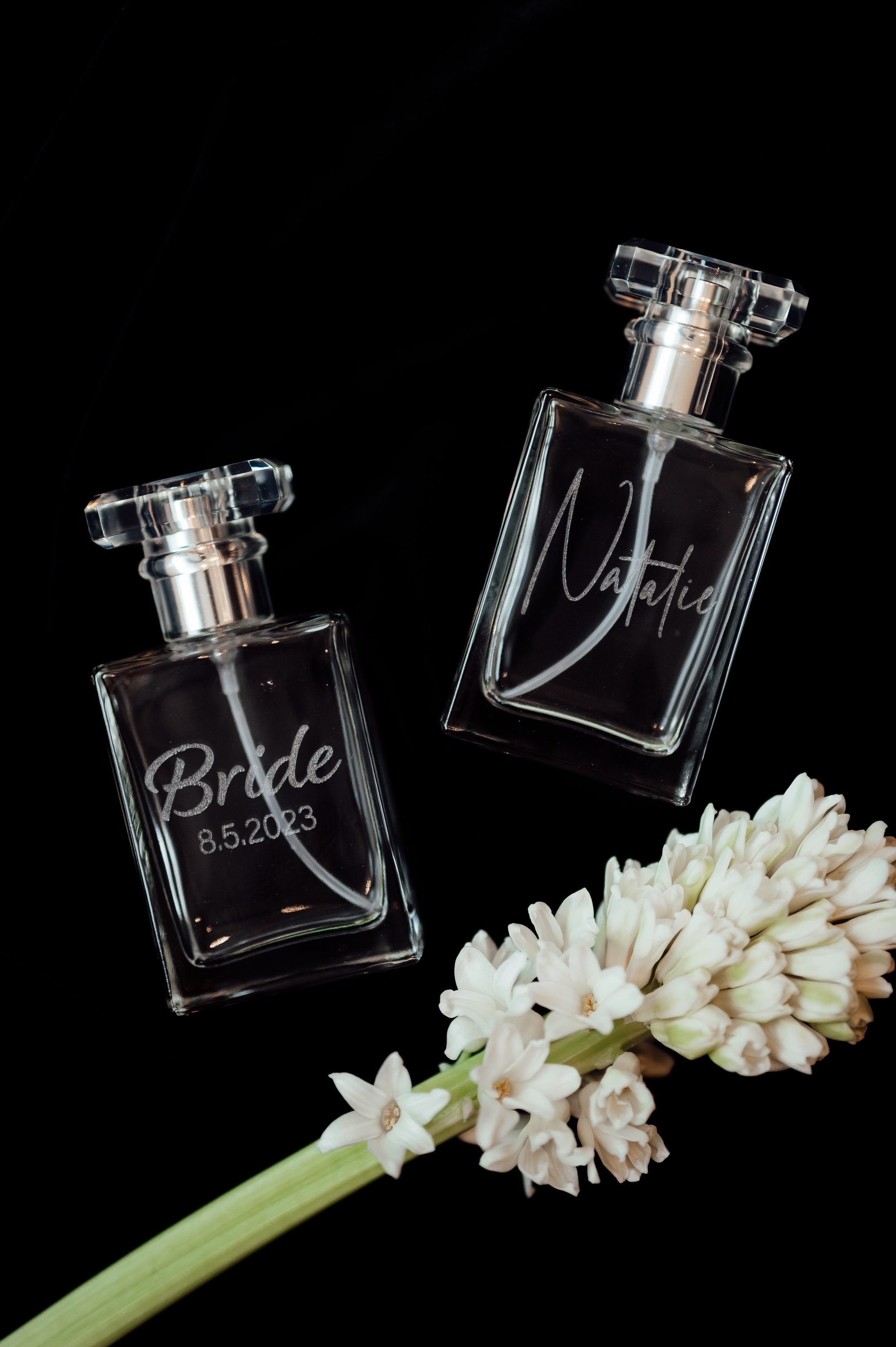 Personalized Engraved Perfume Bottles | Glass | Wedding Day Perfume | Bridesmaid Gifts | Bride Details