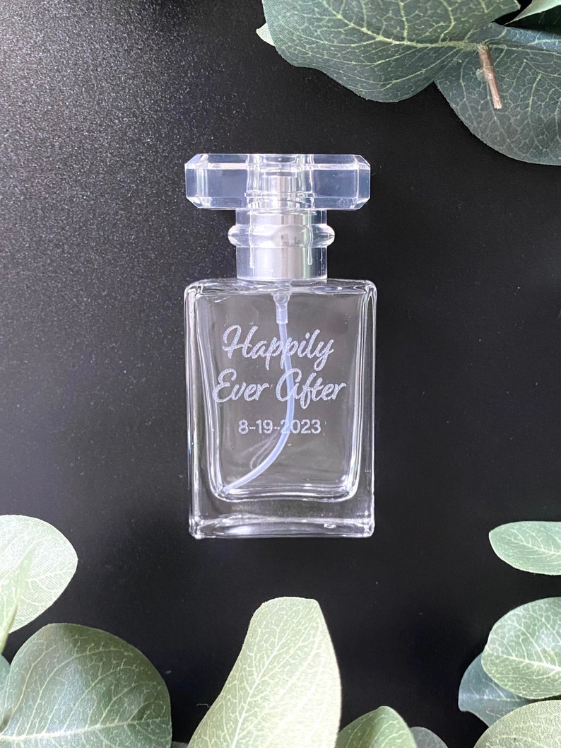 Personalized Engraved Perfume Bottles Glass Wedding Day Etsy