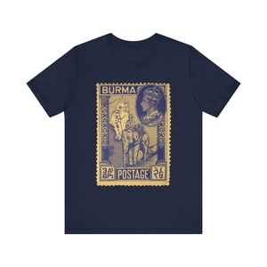 British Empire Vintage Postage T-Shirt | British Empire | King George VI | The Crown | Anglophile | Queen Elizabeth | Burma | Myanmar