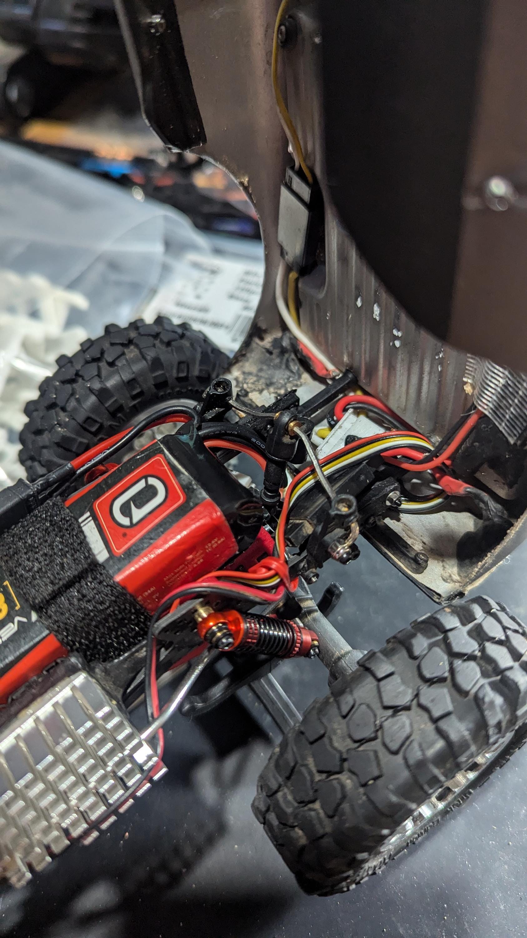 SCX24 Rear 4 Link Riser Limit Strap Mount 