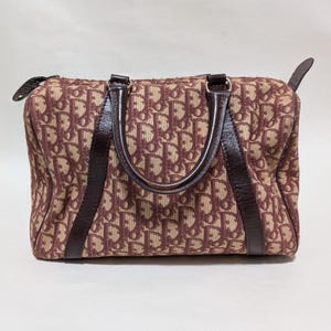 Vintage Dior Trotter Handbag: Brown Designer Duffle Bag, Made in France